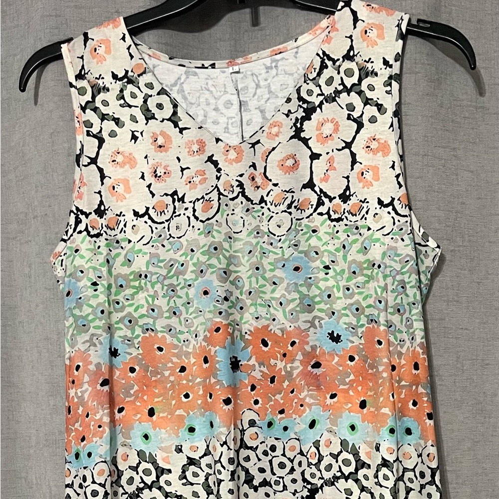 Large Amazon multicolor sundress. Flare fit. Size L. Never worn or washed.